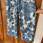 Beach Break Blue & White Floral Wide Leg Pull On Swim Coverup Pants Photo 2