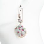 Betsey Johnson  Floral Print Shell Earrings Photo 2
