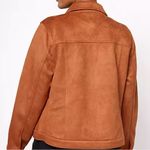 Denim & Co nwt  faux suede jacket s british tan Photo 1