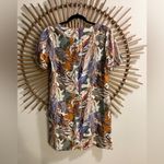 Topshop Women’s  Short Sleeve Tiger and Camo Print Shift Dress Spring Vacay Sz L Photo 12