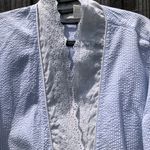 Eileen West | Seersucker Summer Robe Blue & White Size XS Cottagecore (no belt) Photo 2