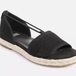Eileen Fisher  Size 9 Mews Slip On Espadrille Sandal Black Knit Open Toe Photo 0
