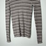 KIER + J Brown Striped Cashmere Crew Neck Sweater Size Small Photo 4