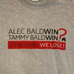 Gildan RARE Alec Baldwin Tammy Baldwin Election Tshirt Gray Republican XL Politics Photo 1