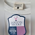 Jadelynn Brooke  White and Pink Holiday Christmas Long Sleeve Blouse Size Large Photo 3