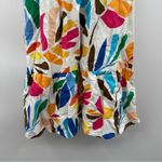 Tabitha Brown for Target‎ Linen Blend Botanical Puff Sleeve Mini Dress Sz XS White Photo 4