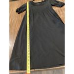 Theory  Dazell Charm puff short sleeve Mini Dress Shift Scoop Neck Black Viscose Photo 6