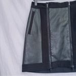 BCBGMAXAZRIA NWT Black Faux Leather Double Zipper Roxy Mini Skirt size XS Photo 1