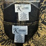 American Vintage Vintage K Studio Animal Print Black + Gold Maxi Dress & Jacket Set β Size 12 Photo 4