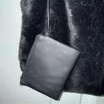 Elegant Black Faux Fur Tote Bag with makeup bag Photo 1