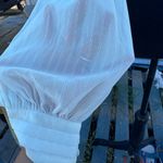 NBD NEW Leila Plunging Neck Cropped Top Lace-Up
Sheer Long Sleeve Blouse Sz Med Photo 6