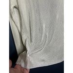 VTG Itzy Open Cardigan Shimmery Silver Ribbed Y2K Coquette Layering Top Womens Photo 3