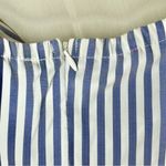 Forever 21 🏷️ NWOT  Blue White Striped Cutout Strapless Wide Leg Cropped Jumper S Photo 5