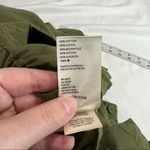 Free People Olive Green Beside You Cotton Shortall Long Sleeve Open Back Romper Photo 9