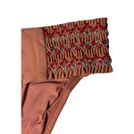 PilyQ  Lotus Smocked Tab Low Rise Hipster Bikini Bottom ONLY Sz S Swimsuit NWT Photo 4