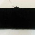 EDIE PARKER Nailed Acrylic Black Suede Clutch Bag Photo 1