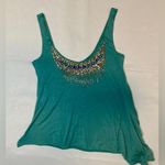 Turquoise Etro beaded asymmetrical tank size M Blue Size M Photo 0