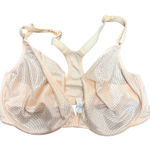 Bali Vintage  Bra 36D Sheer Mesh Underwire Champagne 80s 90s Lingerie Photo 0