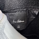 Sam Edelman  Black Faux Leather Shearling Lined Asymmetrical Moto Jacket Gold Zip Photo 6