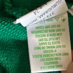 Lilly Pulitzer  Holiday Ballad Cotton Green Sweatshirt Silver Bow Embellishment Photo 4