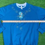 Vintage Christmas Sweatshirt MED. Pull Over Crewneck Sweat Shirt Grandma EUC Blue Photo 3