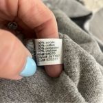 Three Dots Gray Faux Fur Vest Size S | Button Front Sweatshirt Trim Layering Photo 5