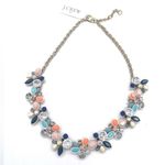 J.Crew  Statement Necklace with Crystals on Gold Tone Chain Photo 2
