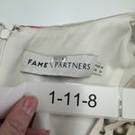 Fame and Partners  Dress‎ Womens 12 White Pink Beckman Floral Georgette Photo 4