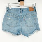 Levi's 501 Womens Button Fly High Rise Distressed Cut Off Denim Jean Shorts 29 Photo 9