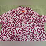 Vilagallo Women’s Animal Print Bright Pink Button Down Blouse | 46 (US 12) Photo 5