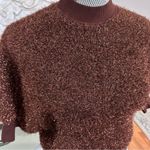 Anthropologie  Maeve Brown Y2K Eyelash Knit Sweater, Size XXS Photo 3