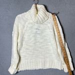 Cozy Casual  Sweater Womens S Cream Turtleneck Ribbed Chunky Pullover Sweater NEW Photo 3
