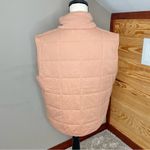 Pink Lily Quilted Full Zip Sleeveless Vest Large L Dusty Mauve Pink Cotton Photo 1