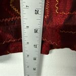 Vintage Maggie Barnes Shirt Jacket Women 1X Red Silk Patchwork Art To Wear Artsy Photo 7