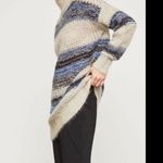 BCBGMAXAZRIA $298 NWT  Sz2XS STRIPED OVERSIZED MOHAIR TUNIC SWEATER CERULEAN Photo 3
