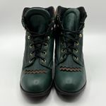 Laredo  Performair Boots Women's 8 Green Leather‎ Fringe USA Made VTG 90s w/box Photo 3
