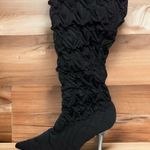 Wild Rose  Black Stretch Lycra Quilted Knit Sock Mirrored Stiletto Boots Women 11 Photo 10