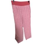 Lands' End  Women's‎ Heathered Pink Linen Wide Leg Mid Rise Casual Pants Size 6 Photo 3