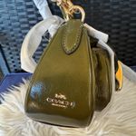 Coach CBJ01 Ashton Shoulder Bag In Shiny Crinkle Leather Gold/Olive Green Photo 1