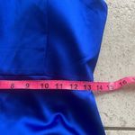 Mac Duggal  Rhinestone-Strap Satin Mini Dress Indigo Photo 13