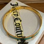 Juicy Couture Retro Pam & Gela Teal and Gold Bangle Bracelet Photo 4