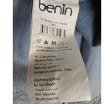 Denim Tiered Ruffle Midi Dress – Women's 12 Blue Cotton Long Sleeve Photo 1