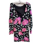 Siena Embroidered Floral Dress Mesh Sleeves Bodycon Size 6 MSRP $138 Homecoming Photo 5