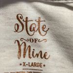 State of Mine  x-large fall pumpkin tshirt long sleeve metallic orange semi sheer Photo 9