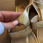 Coach  Vienna Gold T strap pebble leather sandal Photo 1