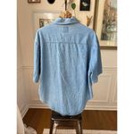 Vintage 90s Quizz Woman Embroidered Frog Heart Chambray Short Sleeve Button Up S Blue Size 20W Photo 7
