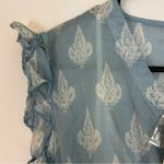 NWT Chelsea & Theodore Lightweight Short Sleeve Blue/White Tiered Midi Dress M Blue Size M Photo 5