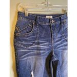 Cato Light Wash Low Rise Denim Cuffed Capris Size 6 Photo 2