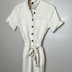Who What Wear  Beige Linen Jumpsuit Size XS Photo 9