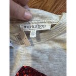 Workshop Republic Clothing WORKSHOP REPUBLIC Women’s Christmas Sweatshirt Pug Santa Hat Christmas Small NEW Photo 2